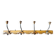 Wall coat rack in wood and old metal