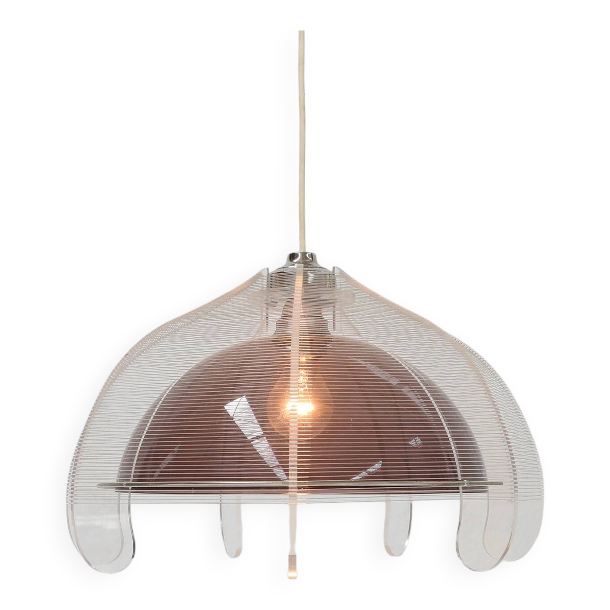 Wire pendant lamp by Paul Secon for Sompex, Germany, 1960s