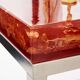 Marie-Claude De Fouquières orange fractal resin coffee table 1970