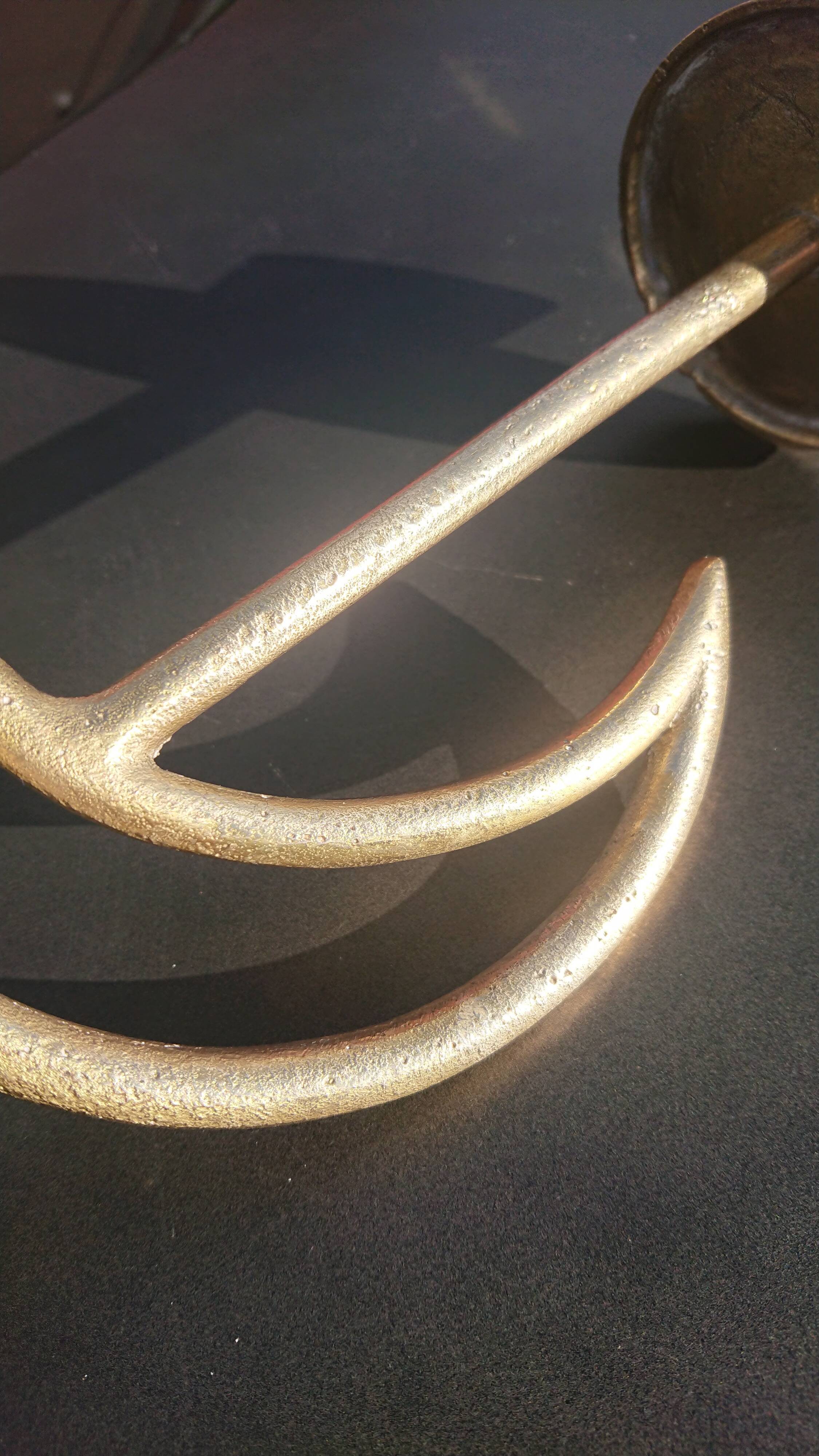 Golden metal moon candlestick