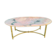 Oval living room table in onyx