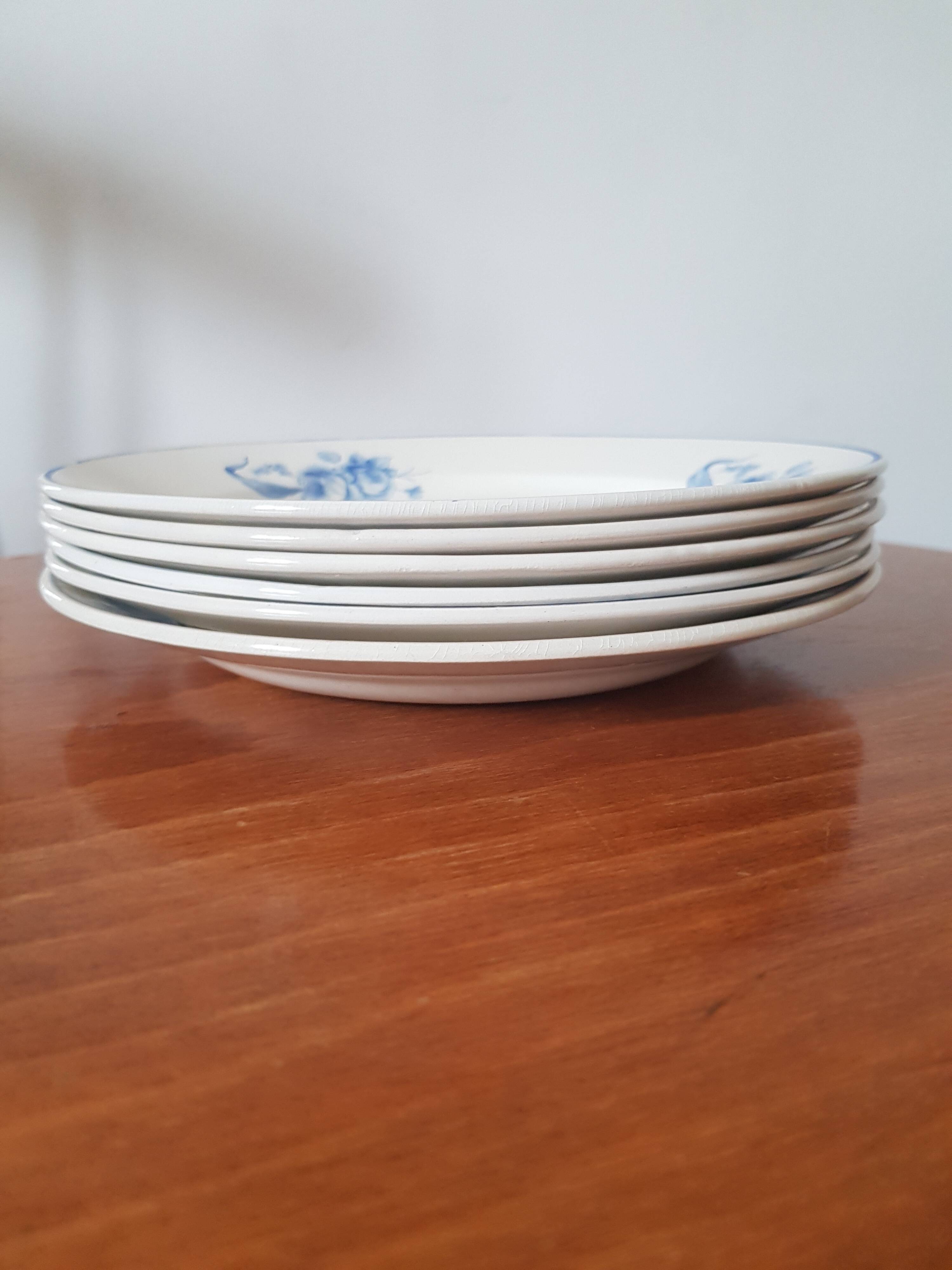 Set of 6 vintage plates made in France