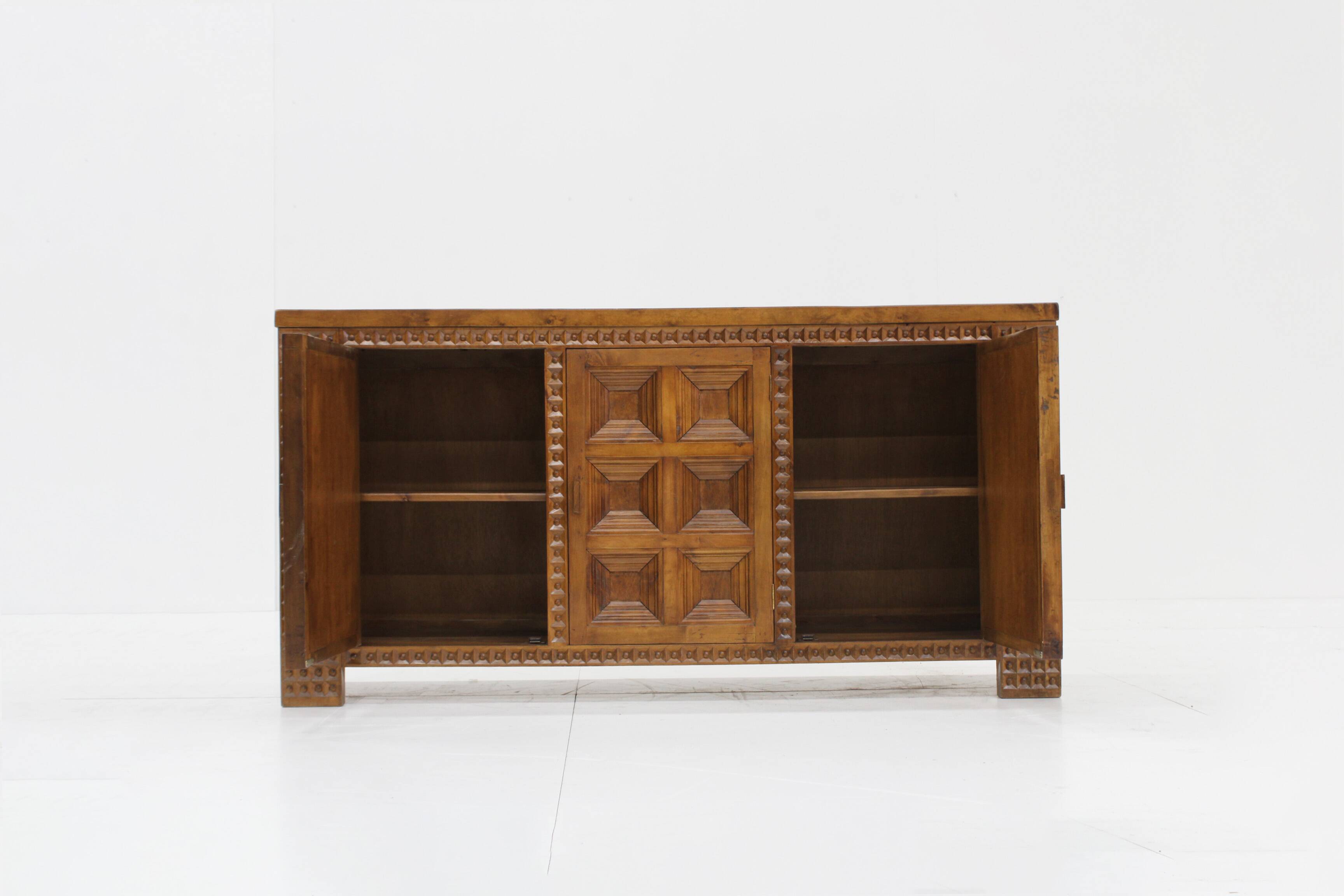Spanish Brutalist Sideboard solid wood