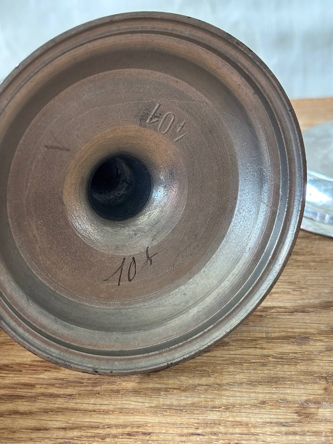 Silver-plated metal candlesticks imitating bamboo, 1960