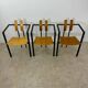 3 old Karl Friedrich Forster raw design chairs model Trix KFF postmodern 70s/80s