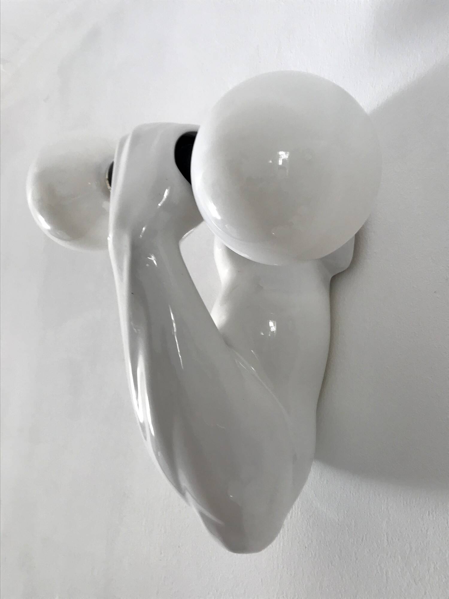 Vintage ceramic wall lamp by JC Peiré 70s