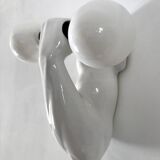 Vintage ceramic wall lamp by JC Peiré 70s