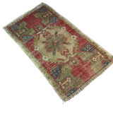 Tapis pastel turc vintage 93 x 52 cm