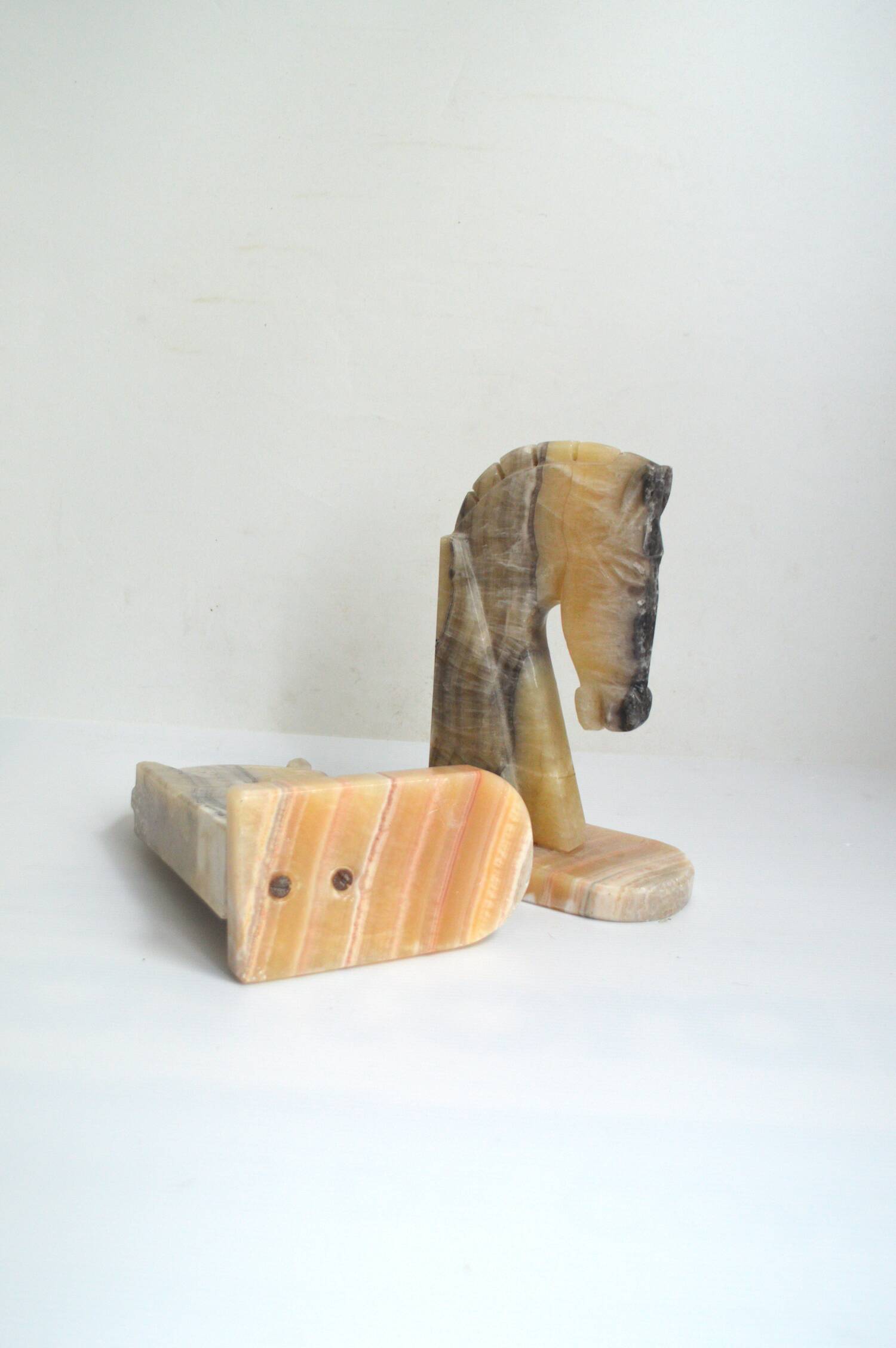 Onyx horse bookends