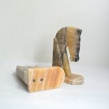 Onyx horse bookends