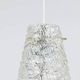 J.T. Kalmar Mid-Century Textured Glass & Brass Pendant Lamp, Austria, 1950s
