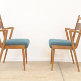 Paire de chaises tchécoslovaques vintage en bois courbé par Jitona, années 1970