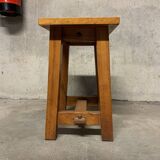 Vintage solid wood regional craft stool
