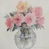Lithograph flowers by rosalind oesterle