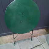 Pretty little folding iron garden table, completely renovated 1980