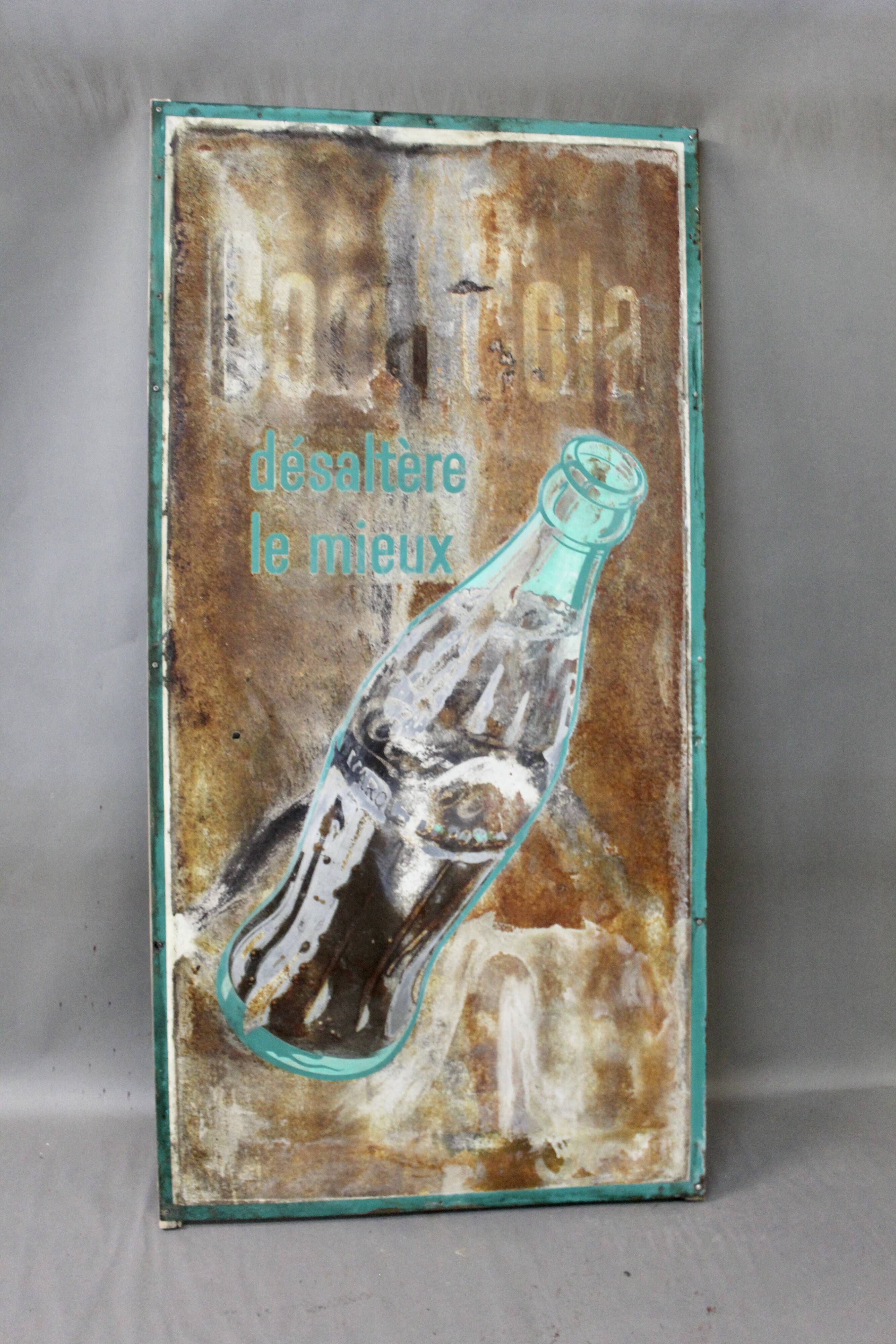 Old coca cola advertising plate 60s