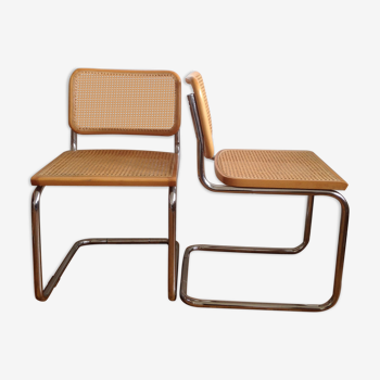 Paire de chaises cannées Marcel Breuer