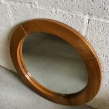 Round mirror in solid elm Maison Regain