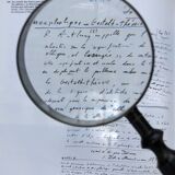 Loupe ancienne double lentille