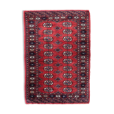 Handmade vintage rug Uzbek Bukhara 81cm x 119cm 1970s