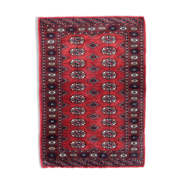 Handmade vintage rug Uzbek Bukhara 81cm x 119cm 1970s