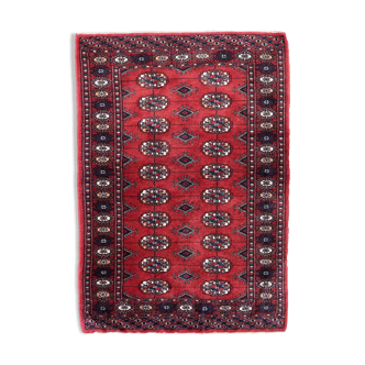 Handmade vintage rug Uzbek Bukhara 81cm x 119cm 1970s
