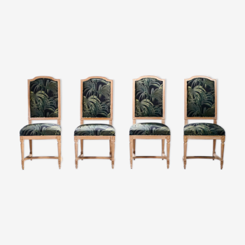 Set of 4 Louis XV style chairs circa 1950