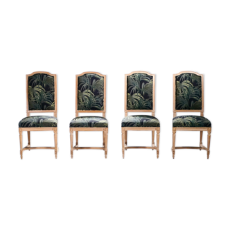 Set of 4 Louis XV style chairs circa 1950