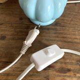 Sky blue opaline bedside lamp