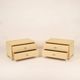 Gianluigi Gorgoni Italian Maple Burl and Brass Nightstands for Fratelli Turri
