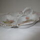 Numbered decorated porcelain quarter dish for hors d'oeuvre or other