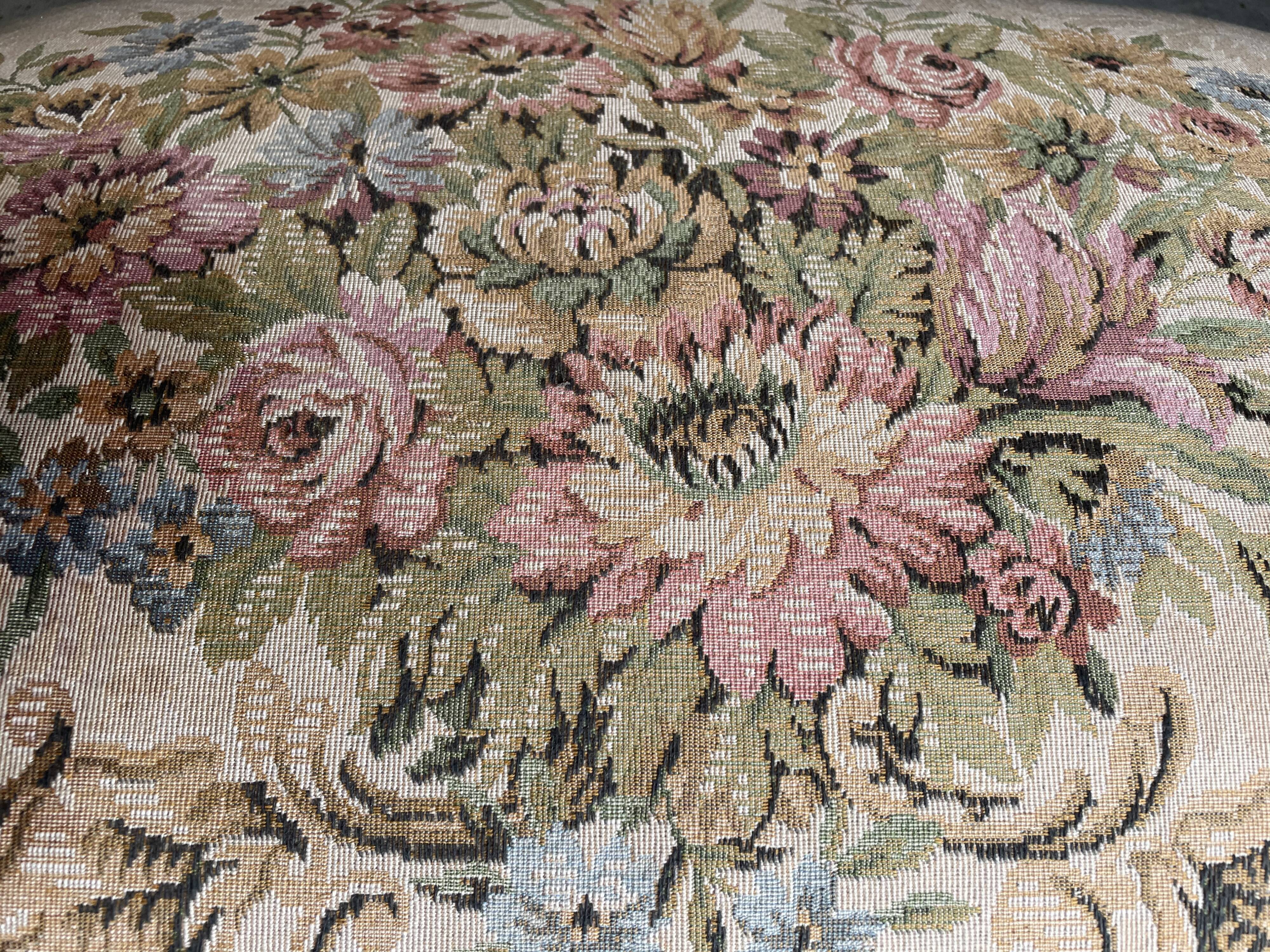 Two-seater bench Louis XV dressing in tapestry