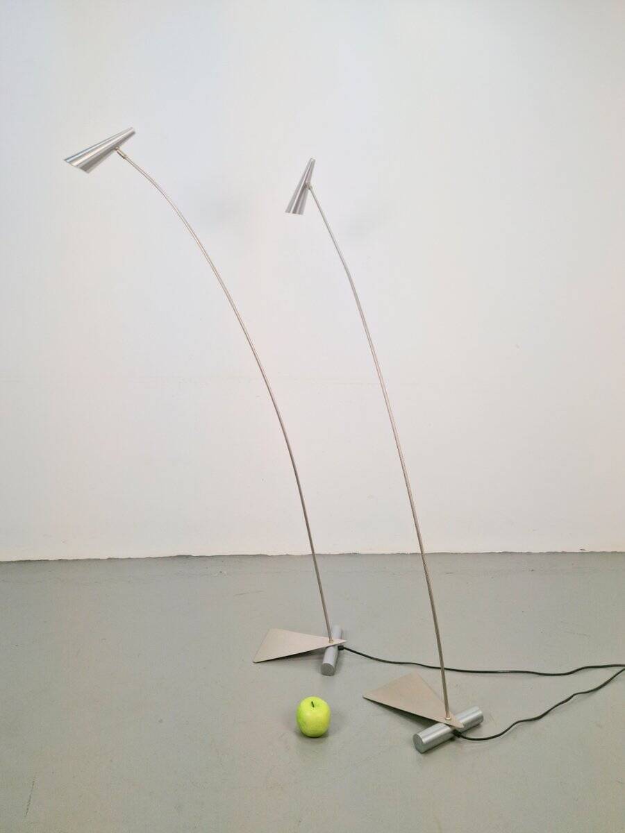 Postmodern Arch Metal Reading Floor Lamps from Hala Zeist, 1980s, Set of 2