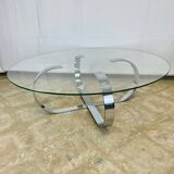 Glass coffee table