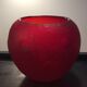 Large Vase Murano vintage ball in faceted glass paste