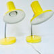 Pair of vintage yellow desk lamps, 1970s