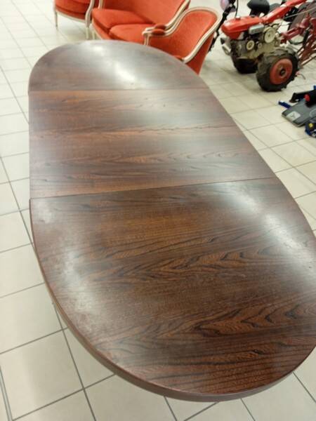 Baumann table + 2 wooden extensions ep 1970