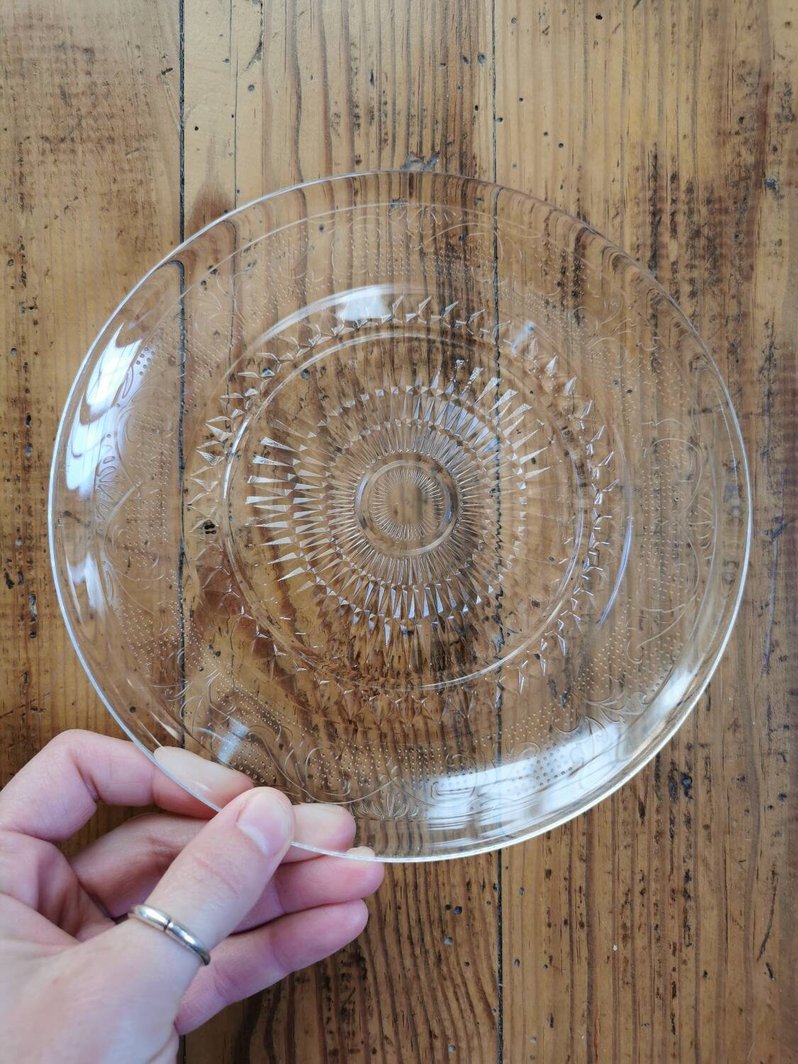Vintage Mismatched Glass Dessert Plates