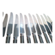 12 silver metal knives, filet model