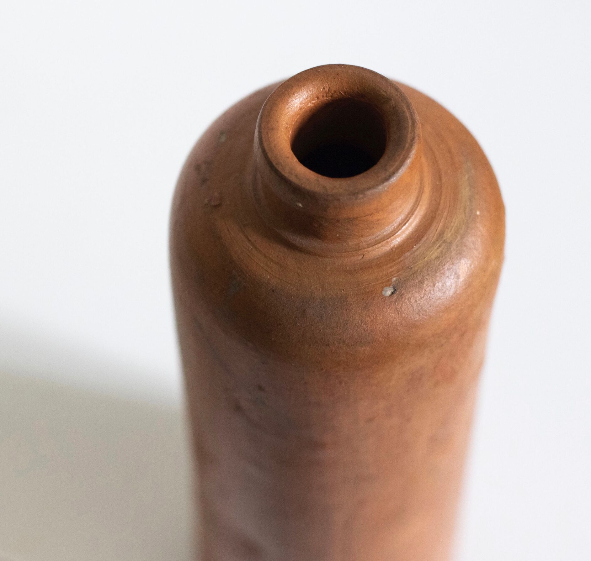 Vintage brown stoneware bottle