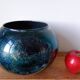 Glossy glass round vase by Jean Noêl Bouillet