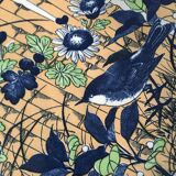 Serving dish in earthenware bird décor