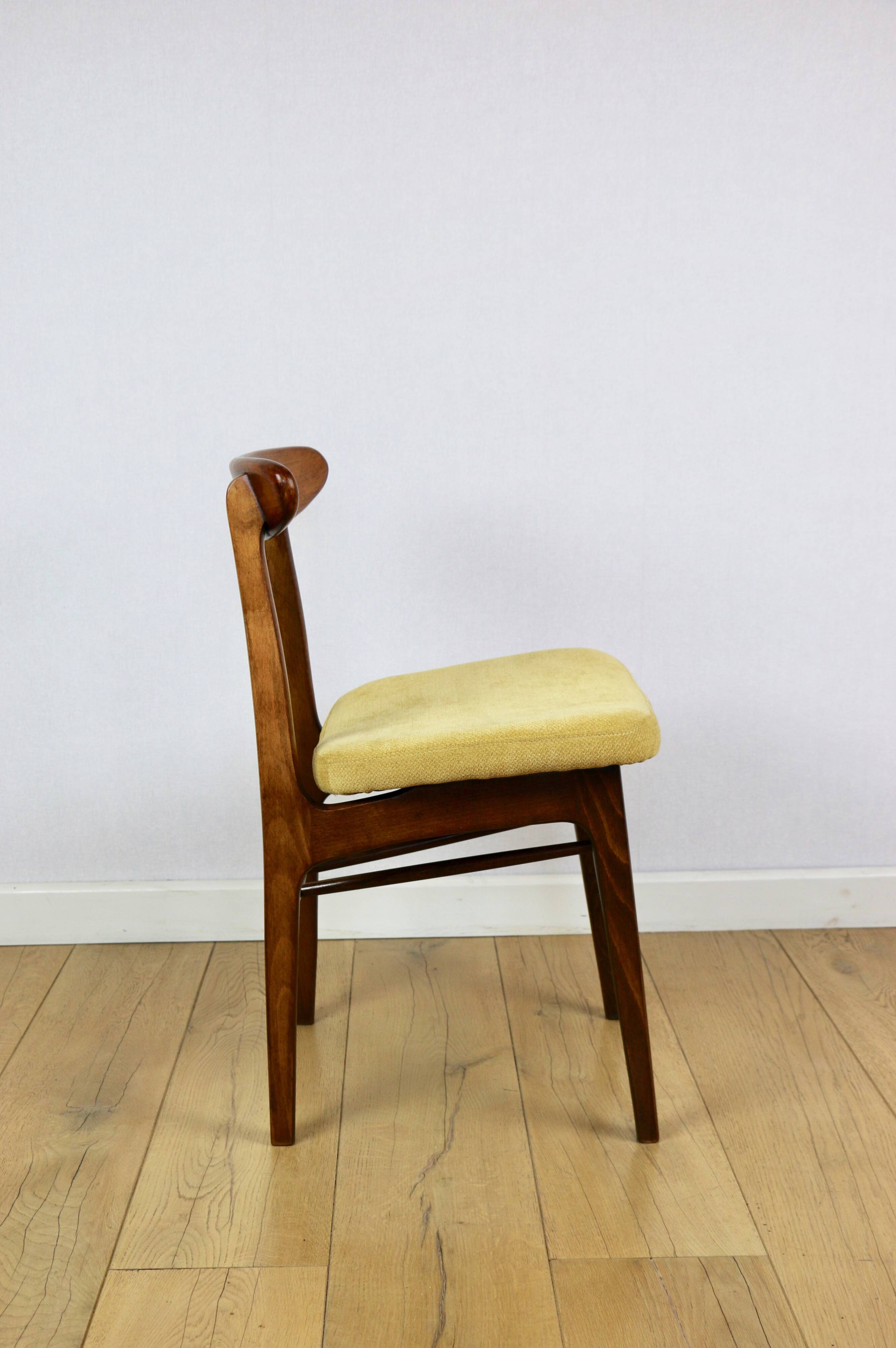 Vintage Hałas chairs yellow vintage - set of 2