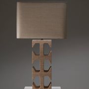 Lampe dorse en travertin
