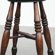 Antique English Windsor stool from the 18th century with a great patina