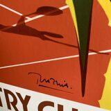 Original Razzia poster - Monte Carlo country club - Signed by the artist - On linen