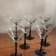 Luminarc black thin stem glasses