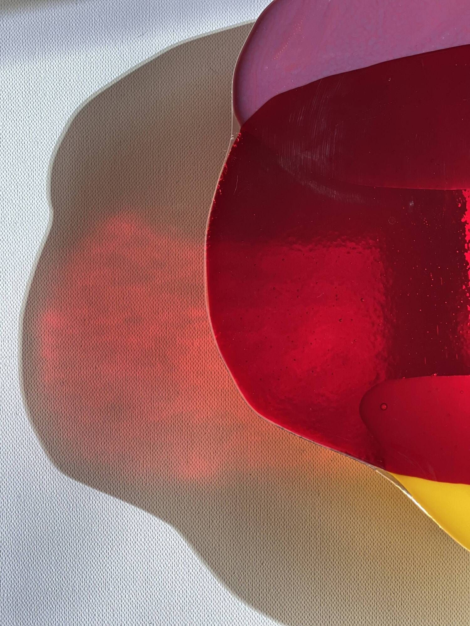 Handcrafted glass wall light