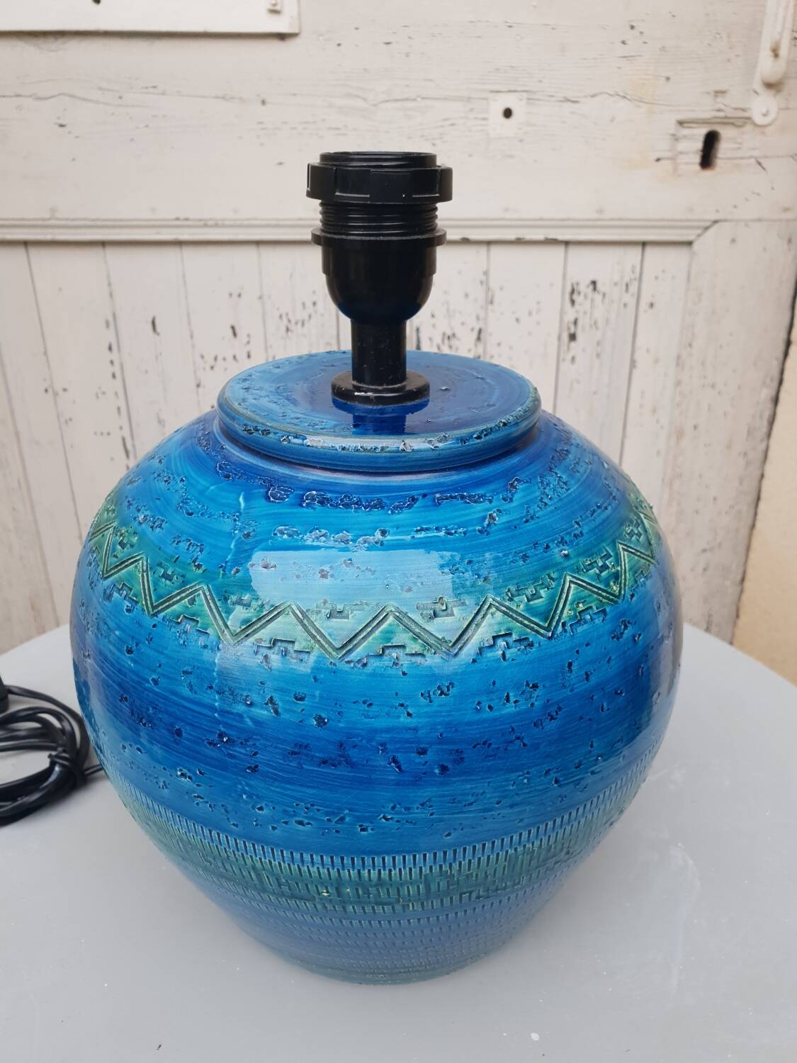 Ceramic lamp by Aldo Bondi Italy 1970