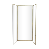 Mobilier de magasin rare miroir triptyque des années 40 en fer 140x160cm